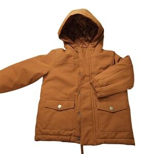 RuggedButts Jacket Boys Toddler 3T Brown Hooded Quilted Winter Coat Puffer Parka